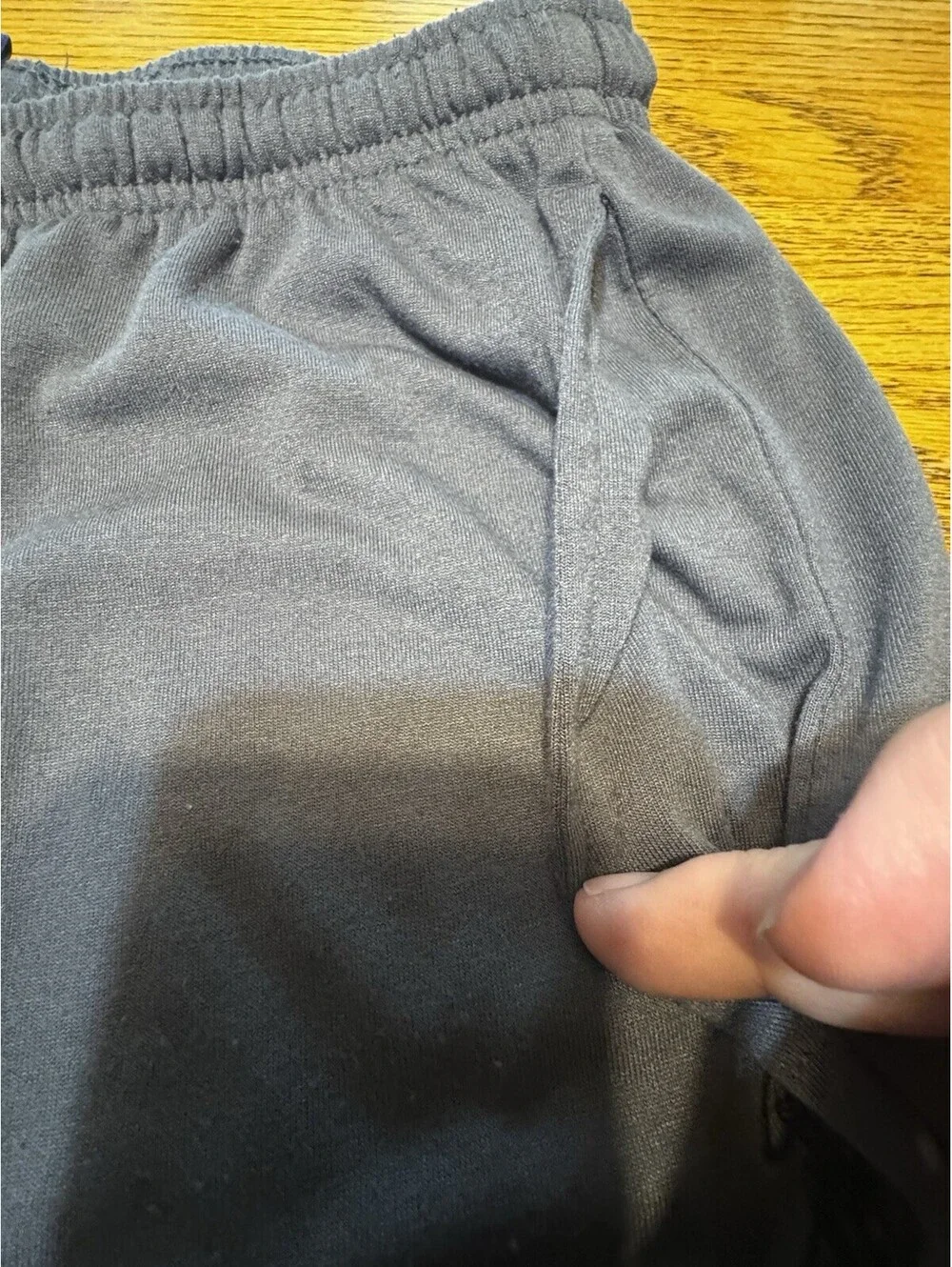 U.S. Polo Assn Pajama Pants Mens L Gray Solid Drawstring Logo Lightweight